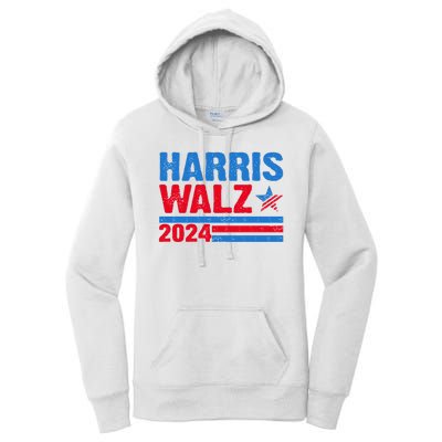 Distressed Vote Kamala Harris Tim Walz 2024 Election Women's Pullover Hoodie