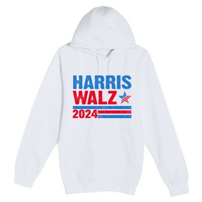 Distressed Vote Kamala Harris Tim Walz 2024 Election Premium Pullover Hoodie