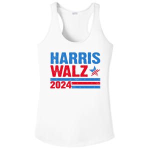 Distressed Vote Kamala Harris Tim Walz 2024 Election Ladies PosiCharge Competitor Racerback Tank