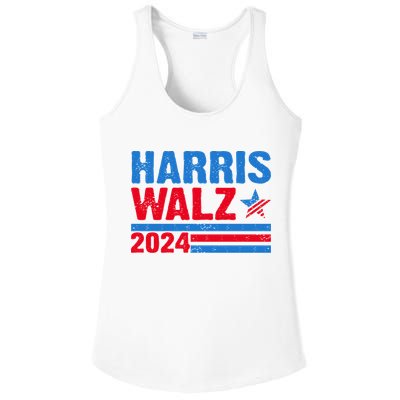 Distressed Vote Kamala Harris Tim Walz 2024 Election Ladies PosiCharge Competitor Racerback Tank