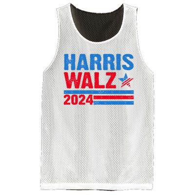 Distressed Vote Kamala Harris Tim Walz 2024 Election Mesh Reversible Basketball Jersey Tank