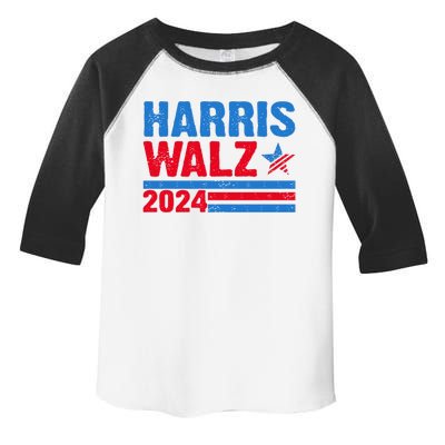 Distressed Vote Kamala Harris Tim Walz 2024 Election Toddler Fine Jersey T-Shirt