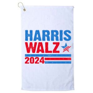 Distressed Vote Kamala Harris Tim Walz 2024 Election Platinum Collection Golf Towel