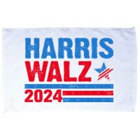 Distressed Vote Kamala Harris Tim Walz 2024 Election Microfiber Hand Towel