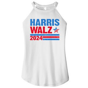 Distressed Vote Kamala Harris Tim Walz 2024 Election Women's Perfect Tri Rocker Tank