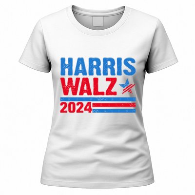 Distressed Vote Kamala Harris Tim Walz 2024 Election Women's T-Shirt