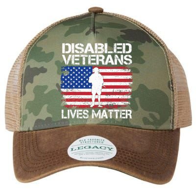 Disabled Veteran Lives Matter Flag American Us Vet Military Legacy Tie Dye Trucker Hat