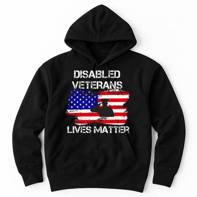 Disabled Veteran Lives Matter American Us Flag Hoodie