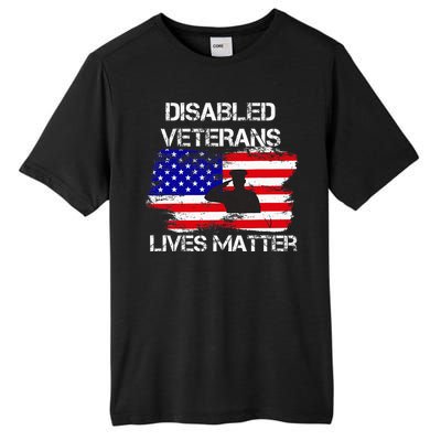 Disabled Veteran Lives Matter American Us Flag Tall Fusion ChromaSoft Performance T-Shirt