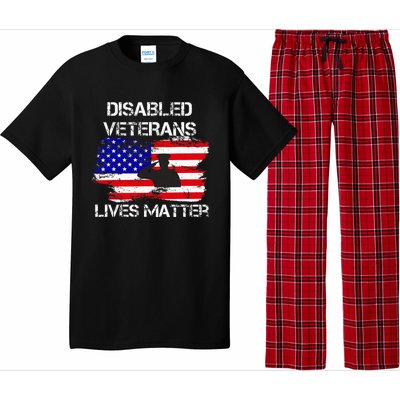 Disabled Veteran Lives Matter American Us Flag Pajama Set