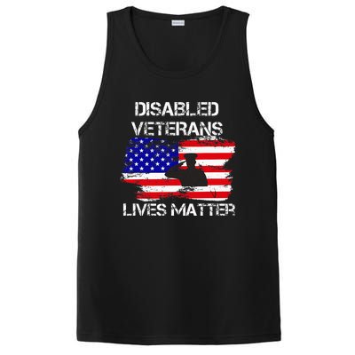 Disabled Veteran Lives Matter American Us Flag PosiCharge Competitor Tank