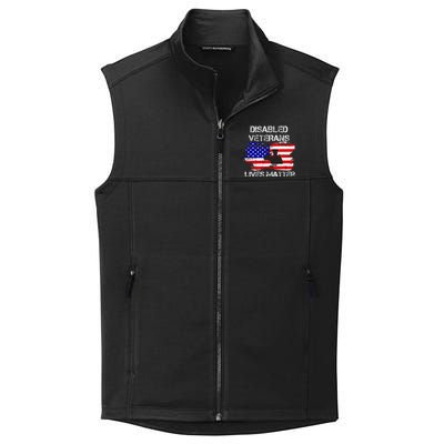 Disabled Veteran Lives Matter American Us Flag Collective Smooth Fleece Vest