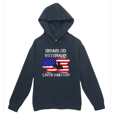 Disabled Veteran Lives Matter American Us Flag Urban Pullover Hoodie