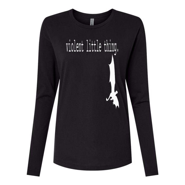 Dragon Violent Little Thing Womens Cotton Relaxed Long Sleeve T-Shirt