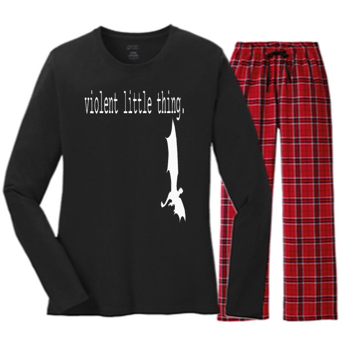 Dragon Violent Little Thing Women's Long Sleeve Flannel Pajama Set 