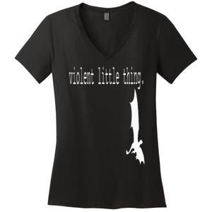 Dragon Violent Little Thing Women's V-Neck T-Shirt