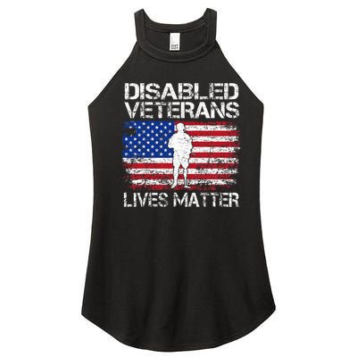 Disabled Veteran Lives Matter Flag American Us Vet Military Women’s Perfect Tri Rocker Tank