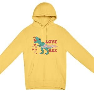 Dinosaur Valentine Love Asaurus Rex Gift For boy Valentine Day Premium Pullover Hoodie