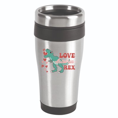 Dinosaur Valentine Love Asaurus Rex Gift For boy Valentine Day 16oz Travel Tumbler