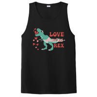 Dinosaur Valentine Love Asaurus Rex Gift For boy Valentine Day PosiCharge Competitor Tank