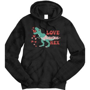 Dinosaur Valentine Love Asaurus Rex Gift For boy Valentine Day Tie Dye Hoodie