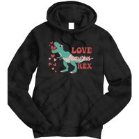 Dinosaur Valentine Love Asaurus Rex Gift For boy Valentine Day Tie Dye Hoodie