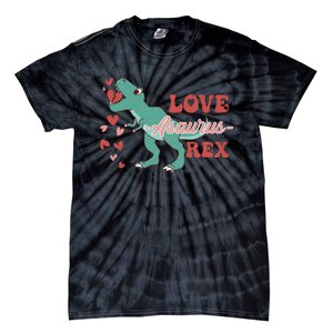 Dinosaur Valentine Love Asaurus Rex Gift For boy Valentine Day Tie-Dye T-Shirt