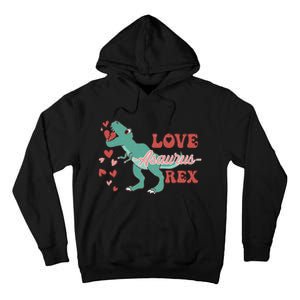 Dinosaur Valentine Love Asaurus Rex Gift For boy Valentine Day Tall Hoodie