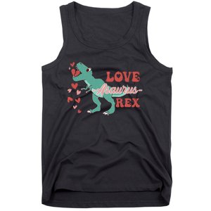 Dinosaur Valentine Love Asaurus Rex Gift For boy Valentine Day Tank Top