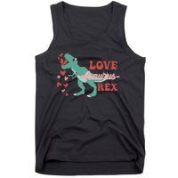 Dinosaur Valentine Love Asaurus Rex Gift For boy Valentine Day Tank Top