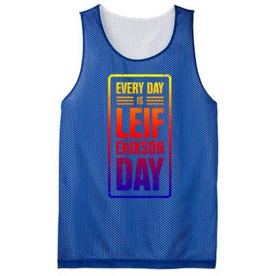 Distressed Viking Leif Erikson Day / Funny Leif Erikson Gift Mesh Reversible Basketball Jersey Tank