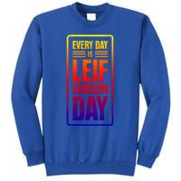 Distressed Viking Leif Erikson Day / Funny Leif Erikson Gift Tall Sweatshirt