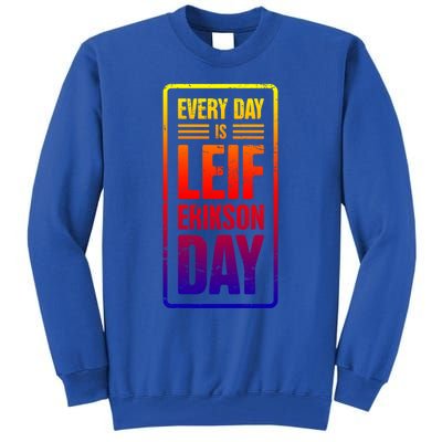 Distressed Viking Leif Erikson Day / Funny Leif Erikson Gift Tall Sweatshirt