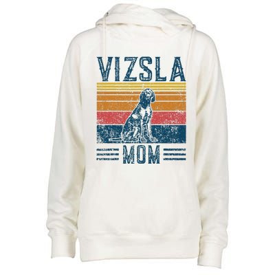 Dog Vizsla Mom Vintage Vizsla Mom Womens Funnel Neck Pullover Hood