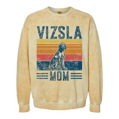 Dog Vizsla Mom Vintage Vizsla Mom Colorblast Crewneck Sweatshirt