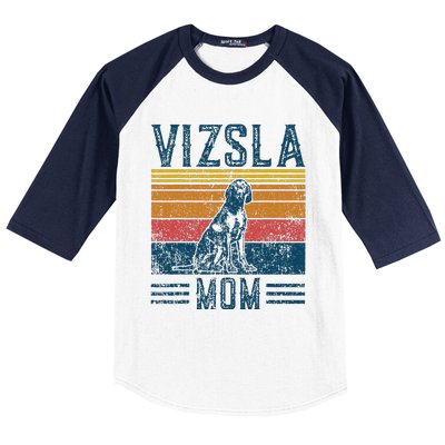 Dog Vizsla Mom Vintage Vizsla Mom Baseball Sleeve Shirt