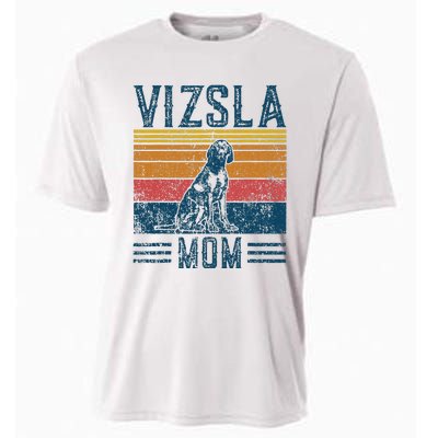 Dog Vizsla Mom Vintage Vizsla Mom Cooling Performance Crew T-Shirt