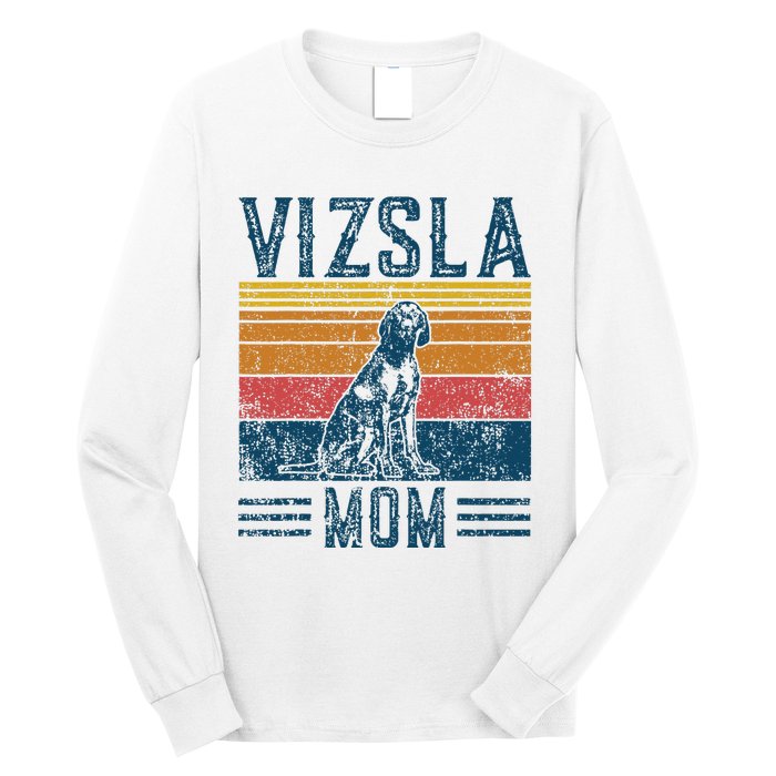 Dog Vizsla Mom Vintage Vizsla Mom Long Sleeve Shirt