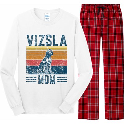 Dog Vizsla Mom Vintage Vizsla Mom Long Sleeve Pajama Set