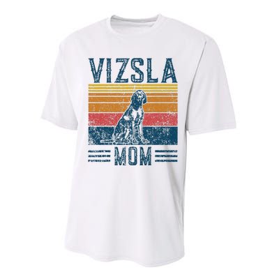 Dog Vizsla Mom Vintage Vizsla Mom Performance Sprint T-Shirt