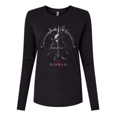 Diablo Vi Masked Rogue Icon Bow & Sword Womens Cotton Relaxed Long Sleeve T-Shirt