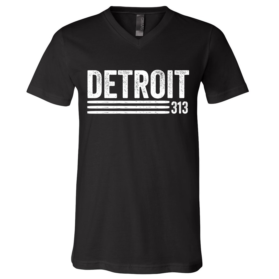 Detroit Vintage Men's Detroit 313 Apparel Gift V-Neck T-Shirt