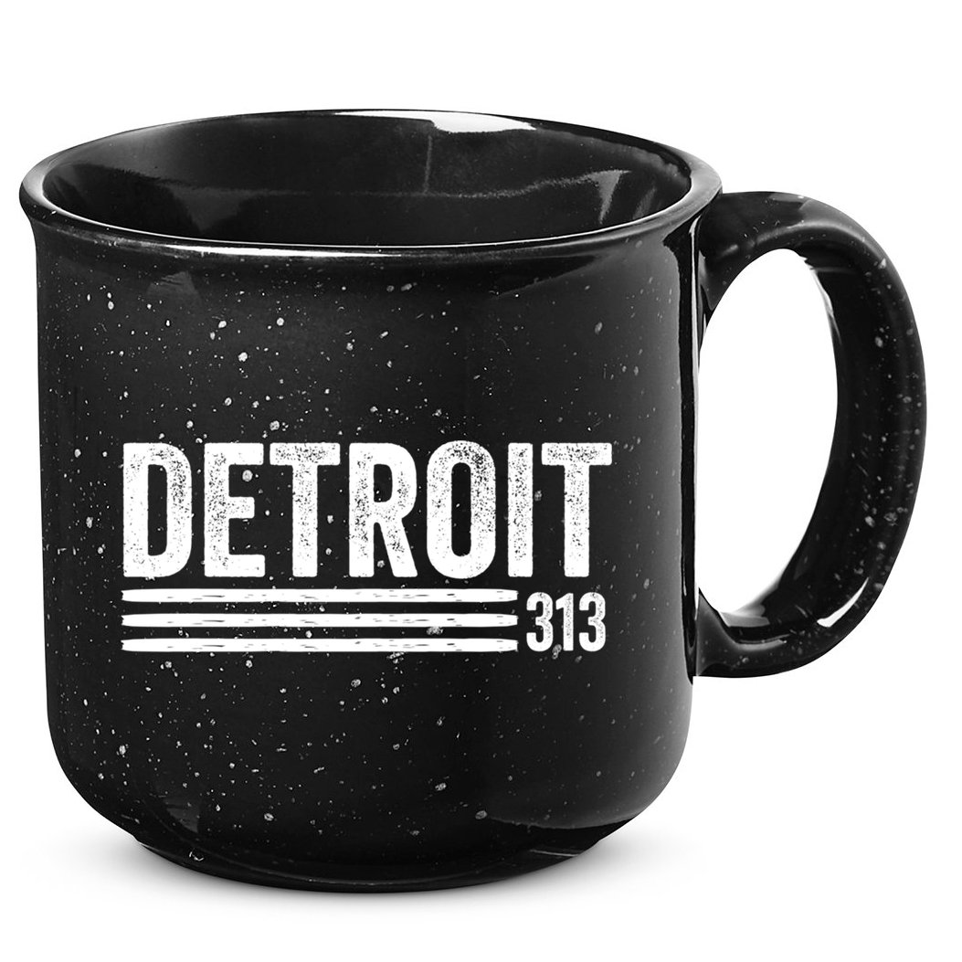 Detroit Vintage Men's Detroit 313 Apparel Gift 15oz Campfire Ceramic Mug