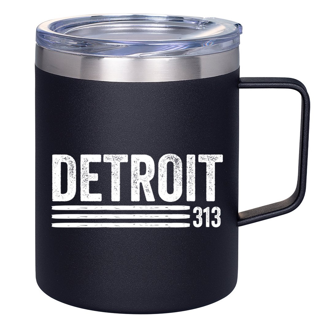 Detroit Vintage Men's Detroit 313 Apparel Gift 12oz Stainless Steel Coffee Mug
