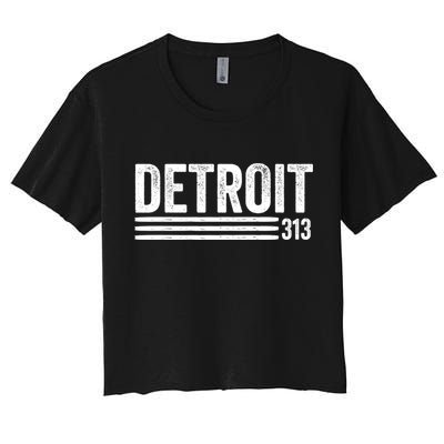 Detroit Vintage Men's Detroit 313 Apparel Gift Crop Top