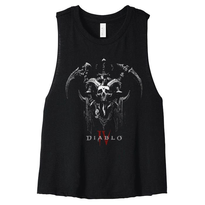 Diablo Vi Necromancer Icon Twohanded Scythes Women's Racerback Cropped Tank