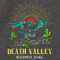 Death Valley National Park Desert California Nevada Tourist Vector Backpack