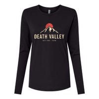 Death Valley National Park California Retro Sunset Hiking Womens Cotton Relaxed Long Sleeve T-Shirt