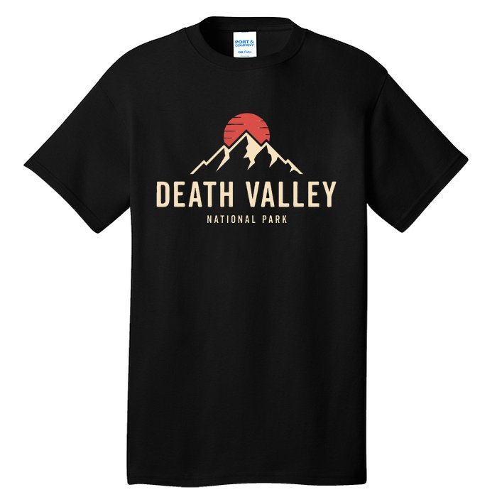 Death Valley National Park California Retro Sunset Hiking Tall T-Shirt