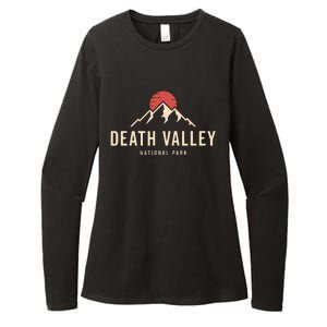 Death Valley National Park California Retro Sunset Hiking Womens CVC Long Sleeve Shirt